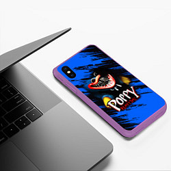 Чехол iPhone XS Max матовый POPPY PLAYTIME GAME ИГРА ПОППИ ПЛЕЙТАЙМ, цвет: 3D-фиолетовый — фото 2