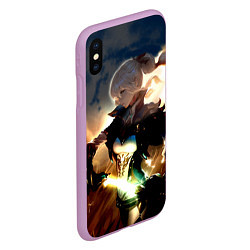 Чехол iPhone XS Max матовый Genshin Impact Топ, цвет: 3D-сиреневый — фото 2