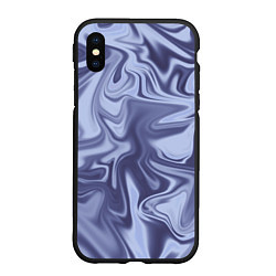Чехол iPhone XS Max матовый Crystal Abstract Blue