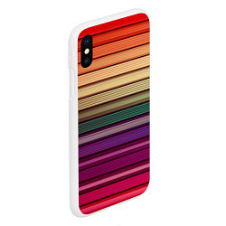 Чехол iPhone XS Max матовый CUBER RAINBOW, цвет: 3D-белый — фото 2