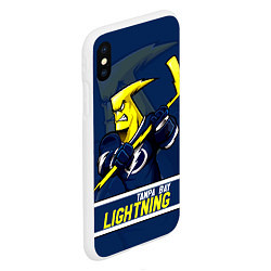 Чехол iPhone XS Max матовый Тампа-Бэй Лайтнинг, Tampa Bay Lightning, цвет: 3D-белый — фото 2