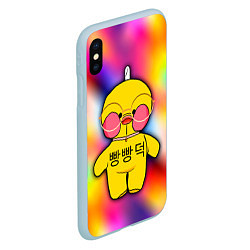 Чехол iPhone XS Max матовый Лалафанфан Lalafanfan Duck, цвет: 3D-голубой — фото 2