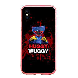 Чехол iPhone XS Max матовый 3D Хаги ваги Huggy Wuggy Poppy Playtime, цвет: 3D-баблгам