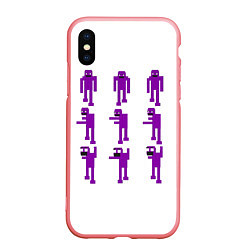 Чехол iPhone XS Max матовый Five Nights At Freddys purple guy, цвет: 3D-баблгам