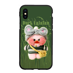 Чехол iPhone XS Max матовый Duck Lalafan - утёнок Лалафан, цвет: 3D-черный