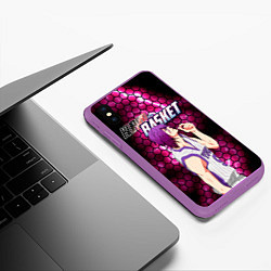 Чехол iPhone XS Max матовый Kuroko no Basuke, Murasakibara Atsushi Ацуши Мурас, цвет: 3D-фиолетовый — фото 2