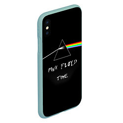 Чехол iPhone XS Max матовый PINK FLOYD TIME ПИНК ФЛОЙД ЛОГОТИП, цвет: 3D-мятный — фото 2