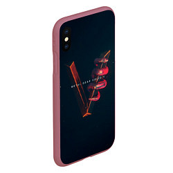 Чехол iPhone XS Max матовый МГС 5, цвет: 3D-малиновый — фото 2