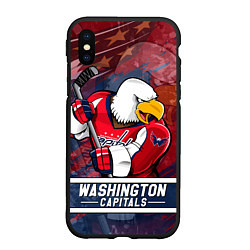 Чехол iPhone XS Max матовый Вашингтон Кэпиталз Washington Capitals, цвет: 3D-черный