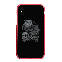 Чехол iPhone XS Max матовый Ночной Дозор Night Watcher, цвет: 3D-красный