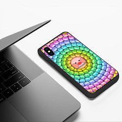 Чехол iPhone XS Max матовый Psychedelic Lalafanfan, цвет: 3D-черный — фото 2