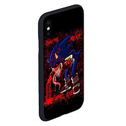 Чехол iPhone XS Max матовый Sonic Exe - killer, цвет: 3D-черный — фото 2