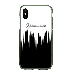 Чехол iPhone XS Max матовый Mercedes-Benz: White, цвет: 3D-темно-зеленый