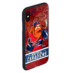 Чехол iPhone XS Max матовый Монреаль Канадиенс, Montreal Canadiens Маскот, цвет: 3D-черный — фото 2