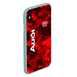 Чехол iPhone XS Max матовый Audi Pixel, цвет: 3D-мятный — фото 2