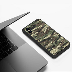Чехол iPhone XS Max матовый Камуфляж ЯЖЕБАТЬ, цвет: 3D-черный — фото 2