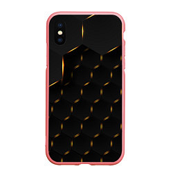 Чехол iPhone XS Max матовый Hexagonшестиугольник, цвет: 3D-баблгам