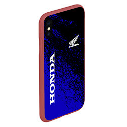 Чехол iPhone XS Max матовый Honda - Авто бренд, цвет: 3D-красный — фото 2