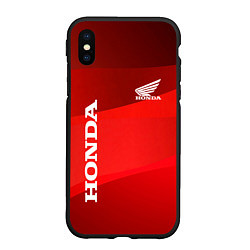 Чехол iPhone XS Max матовый Honda - Red