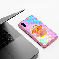 Чехол iPhone XS Max матовый УТОЧКА ЛАЛАФАНФАН Радужная, цвет: 3D-малиновый — фото 2