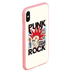Чехол iPhone XS Max матовый Punk Rock Панк, цвет: 3D-баблгам — фото 2
