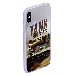 Чехол iPhone XS Max матовый Forces Tank, цвет: 3D-светло-сиреневый — фото 2