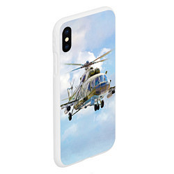 Чехол iPhone XS Max матовый Многоцелевой вертолёт МИ-8, цвет: 3D-белый — фото 2