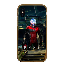 Чехол iPhone XS Max матовый Prey Galaxy, цвет: 3D-коричневый