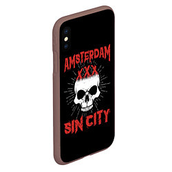 Чехол iPhone XS Max матовый AMSTERDAM Амстердам, цвет: 3D-коричневый — фото 2