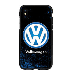 Чехол iPhone XS Max матовый Volkswagen - Объемный, цвет: 3D-черный