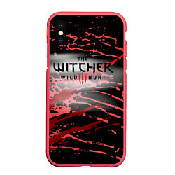 Чехол iPhone XS Max матовый The Witcher СУПЕР ИГРА ДЛЯ ГЕЙМЕРОВ, цвет: 3D-красный