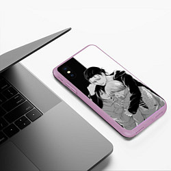 Чехол iPhone XS Max матовый Все вместе Эрен Микаса и Армин Атака титанов, цвет: 3D-сиреневый — фото 2