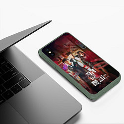 Чехол iPhone XS Max матовый All of us are zombie, цвет: 3D-темно-зеленый — фото 2