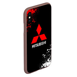 Чехол iPhone XS Max матовый Mitsubishi брызги красок, цвет: 3D-коричневый — фото 2