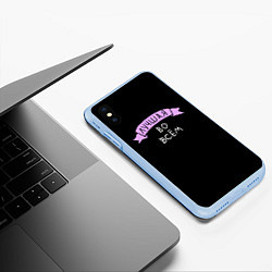 Чехол iPhone XS Max матовый Лучшая во всем, цвет: 3D-голубой — фото 2