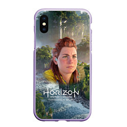 Чехол iPhone XS Max матовый Элой Horizon, цвет: 3D-светло-сиреневый