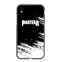 Чехол iPhone XS Max матовый Pantera Logo, цвет: 3D-темно-зеленый