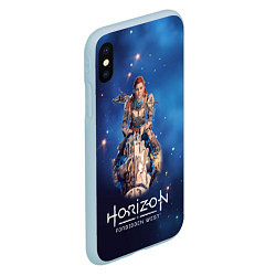 Чехол iPhone XS Max матовый Элой Aloy Horizon, цвет: 3D-голубой — фото 2