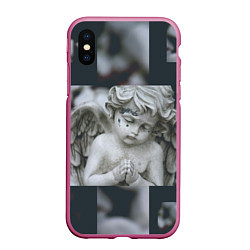 Чехол iPhone XS Max матовый Angel Lil Peep GBC, цвет: 3D-малиновый