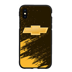 Чехол iPhone XS Max матовый CHEVROLET Яркий, цвет: 3D-черный