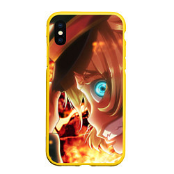 Чехол iPhone XS Max матовый Saga of Tanya the Evil Военная хроника маленькой д, цвет: 3D-желтый