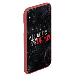 Чехол iPhone XS Max матовый Мы все мертвы Сериал Логотип, цвет: 3D-красный — фото 2