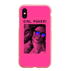 Чехол iPhone XS Max матовый Venus with glasses, цвет: 3D-баблгам