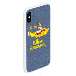 Чехол iPhone XS Max матовый On a Yellow Submarine 3D, цвет: 3D-белый — фото 2