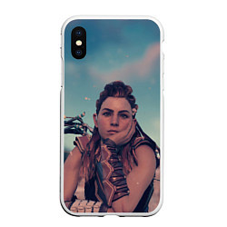 Чехол iPhone XS Max матовый Horizon Forbidden West - Aloy, цвет: 3D-белый