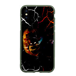 Чехол iPhone XS Max матовый КЛИНОК РАССЕКАЮЩИЙ ДЕМОНОВ Зеницу Агацума, цвет: 3D-темно-зеленый