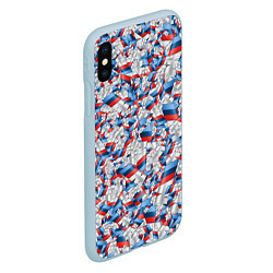 Чехол iPhone XS Max матовый М-ка БМВ Паттерн, цвет: 3D-голубой — фото 2