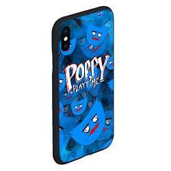 Чехол iPhone XS Max матовый Poppy Playtime Pattern background, цвет: 3D-черный — фото 2