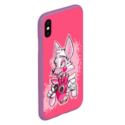 Чехол iPhone XS Max матовый Funtime Foxy, цвет: 3D-фиолетовый — фото 2