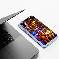 Чехол iPhone XS Max матовый Fnaf UCN, цвет: 3D-голубой — фото 2